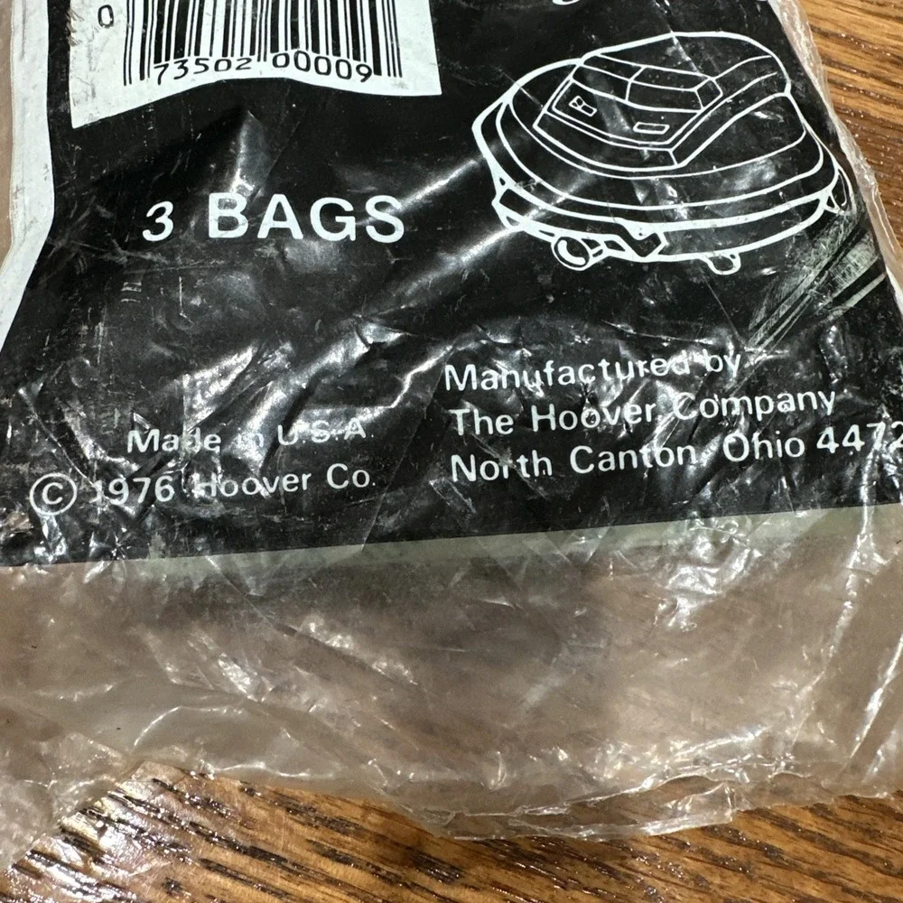 Hoover‎ Vacuum Bags Disposable Type H (3 Pack) Canisters 4010009H Old Stock 1976